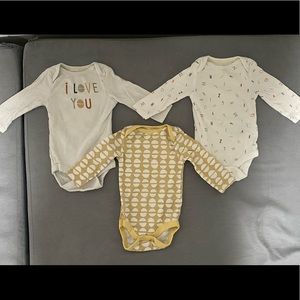 Cloud Island 0-3 Month Bodysuits